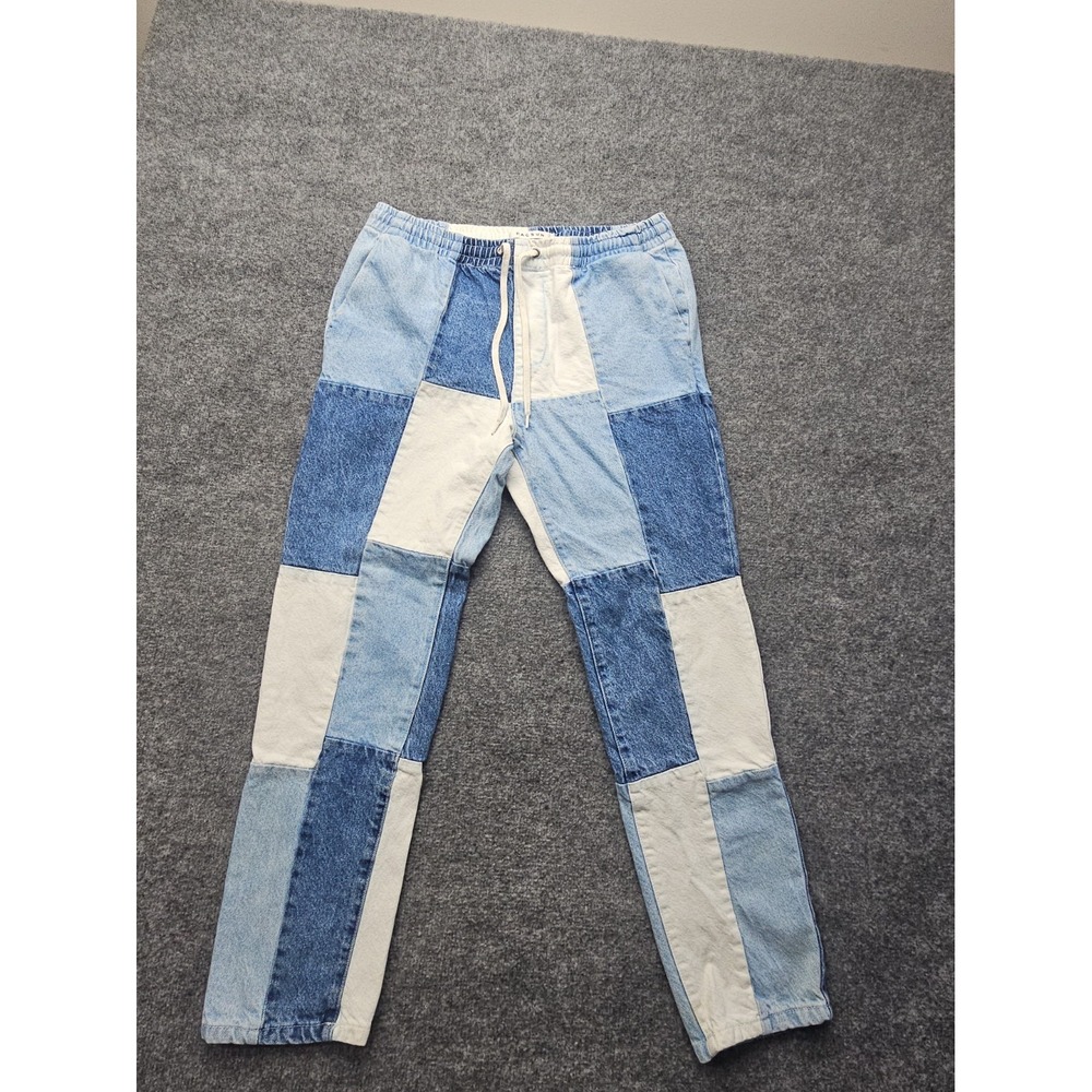 Pacsun Jeans Women Size Medium Slim (32x28) Elastic Denim Block Patchwork Boho